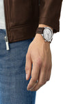 Tissot PR 100 Sport Quartz Chronograph Silver Dial Brown Leather Strap Watch For Men - T101.617.16.031.00