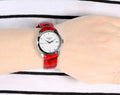 Tissot Couturier White Dial Red Leather Watch For Women - T035.210.16.011.01