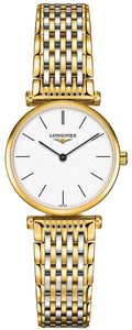 Longines La Grande Classique White Dial Two Tone Mesh Bracelet Watch for Women - L4.209.2.12.7