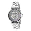 Emporio Armani Meccanico Mother of Pearl Silver Dial Silver Steel Strap Watch For Women - AR1991