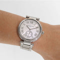 Michael Kors Skylar Silver Dial Silver Steel Strap Watch for Women - MK5866