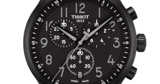 Tissot Chrono XL Vintage Black Dial Black Leather Strap Watch For Men - T116.617.36.052.00