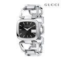 Gucci G Gucci Black Dial Silver Steel Strap Watch For Women - YA125510