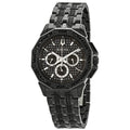 Bulova Octova Chronograph Black Crystal Dial Black Steel Strap Watch for Men - 98C134