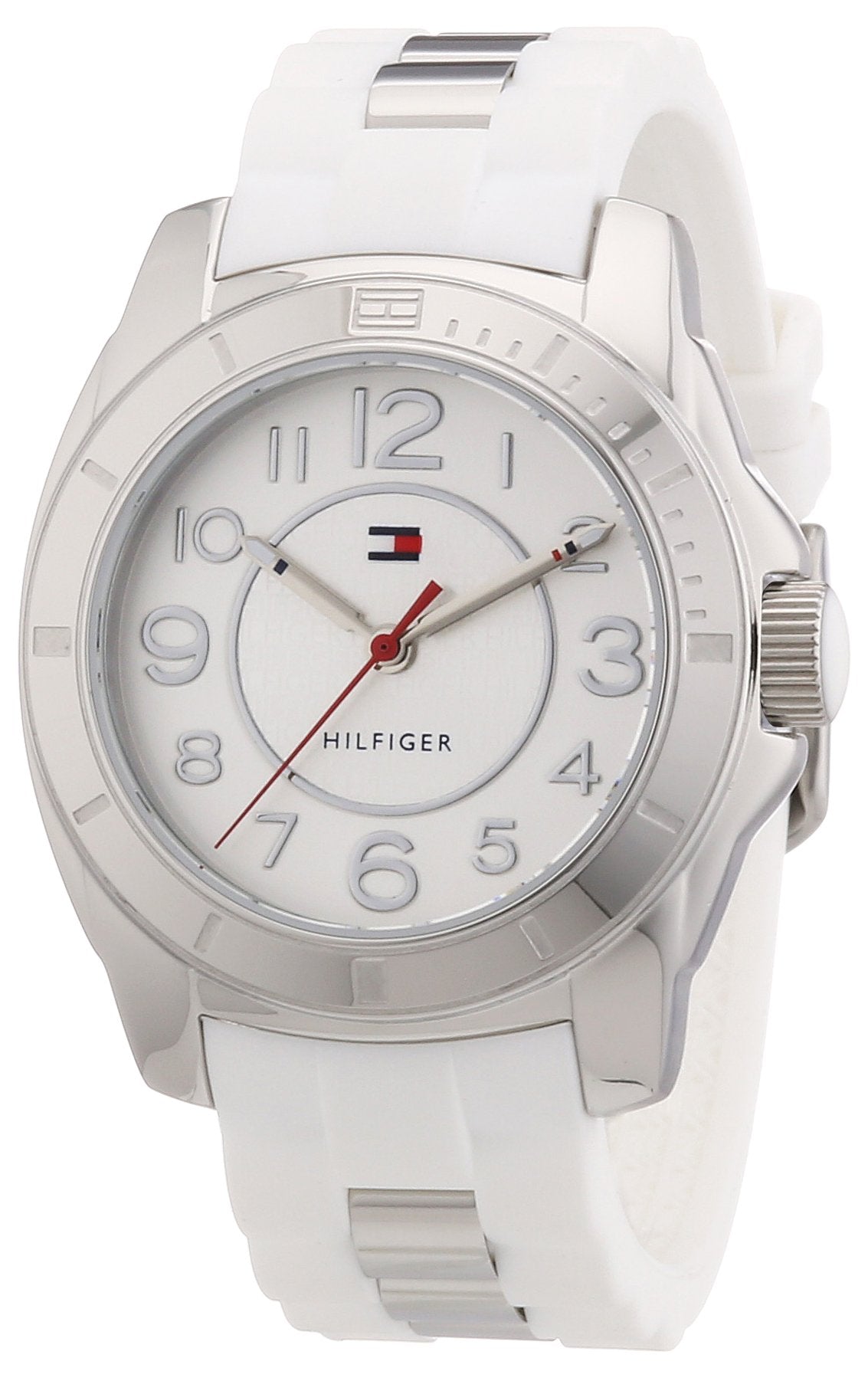 Tommy Hilfiger K2 White Dial White Rubber Strap Watch for Women - 1781306