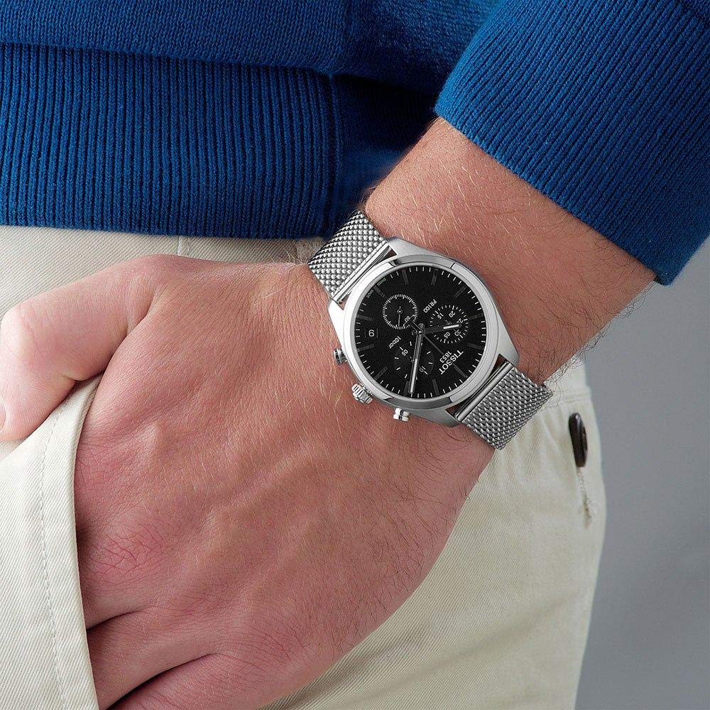 Tissot PR 100 Chronograph 41mm Stainless Steel Watch For Men - T101.417.11.051.01