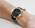 Maserati Traguardo 45mm Chronograph Black Leather Strap Black Dial Watch For Men - R8871612002
