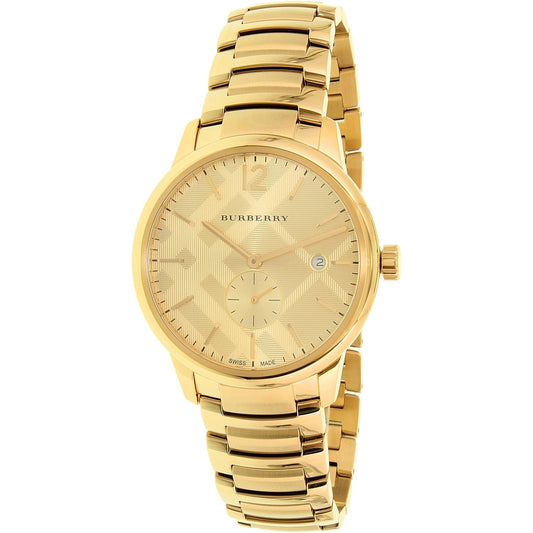 Burberry The Classic Gold Dial Gold Steel Strap Watch for Men - BU10006