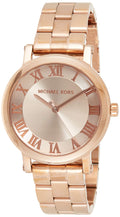 Michael Kors Norie Rose Gold Dial Rose Gold Steel Strap Watch for Women - MK3561