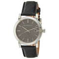 Burberry The City Black Dial Black Leather Strap Watch for Men - BU9030