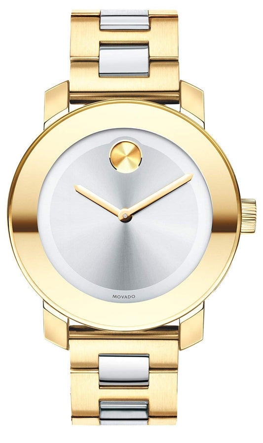Movado Bold Silver Dial Two Tone Steel Strap Watch for Women - 3600129