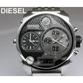 Diesel Mr Daddy 1.0 Black Dial Silver Steel Strap Watch For Men - DZ7221