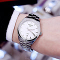 Tissot PR 100 Quartz White Dial Silver Steel Strap Watch For Women - T101.410.11.031.00