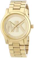 Michael Kors Runway Gold Dial Gold Steel Strap Watch for Women - MK5786