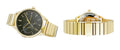 Tommy Hilfiger Brooke Black Dial Gold Steel Strap Watch for Women  - 1782019