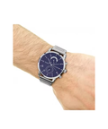 Tommy Hilfiger Kane Blue Dial Silver Steel Strap Watch for Men - 1710401