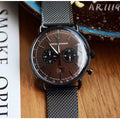 Emporio Armani Aviator Brown Dial Grey Mesh Bracelet Watch For Men - AR11141