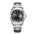 Citizen Eco Drive Urban Black Dial Silver Stainless Steel Watch For Men - AW0020-59EB