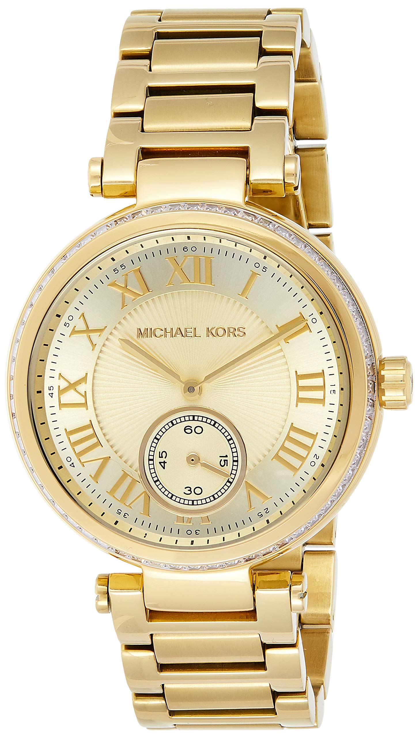 Michael Kors Skylar Gold Dial Gold Steel Strap Watch for Women - MK5867