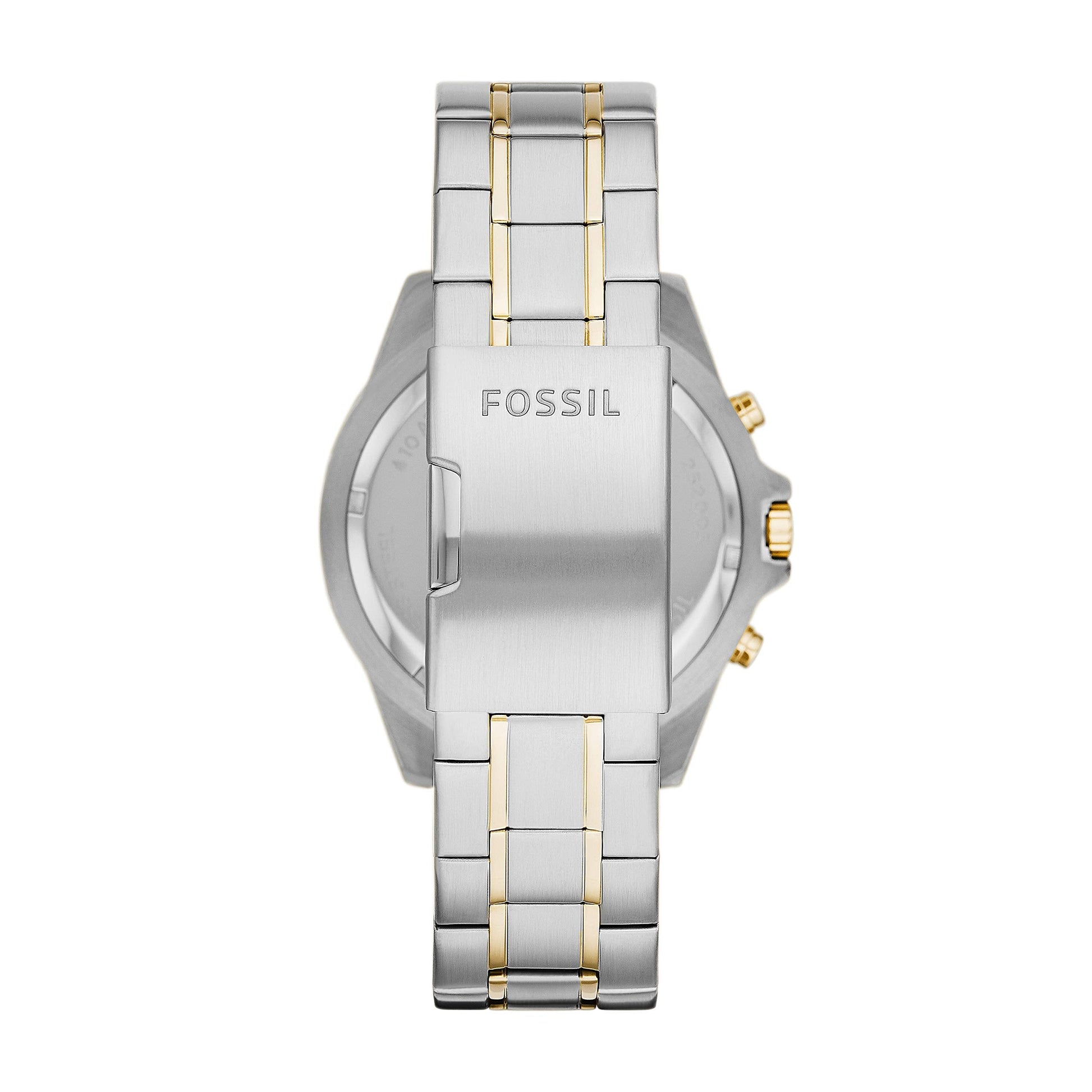 Fossil Garrett Analog Black Dial Two Tone Steel Strap Watch for Men - FS5771