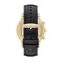 Emporio Armani Luigi Chronograph Black Dial Black Leather Watch For Men - AR1917