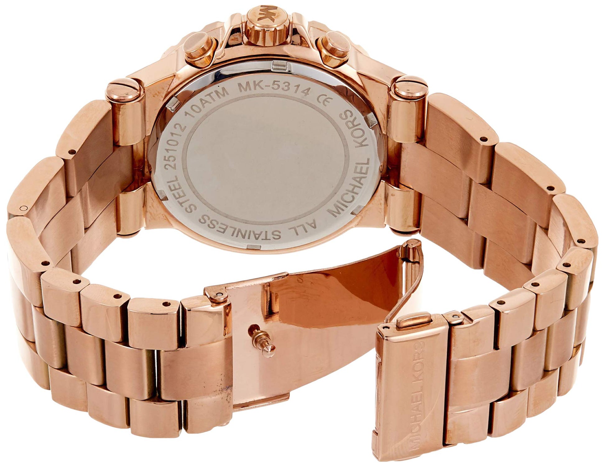 Michael Kors Dylan Rose Gold Dial Rose Gold Steel Strap Watch for Women - MK5314