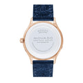 Movado Heritage Celestograf White Mother of Pearl Dial Blue Leather Strap Watch For Women - 3650011