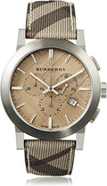 Burberry The City Brown Dial Brown Leather Strap Watch for Men - BU9361