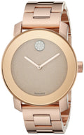 Movado Bold Rose Gold Dial Rose Gold Steel Strap Watch For Women - 3600335