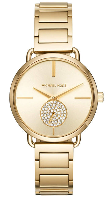 Michael Kors Portia Gold Dial Gold Steel Strap Watch for Women - MK3639