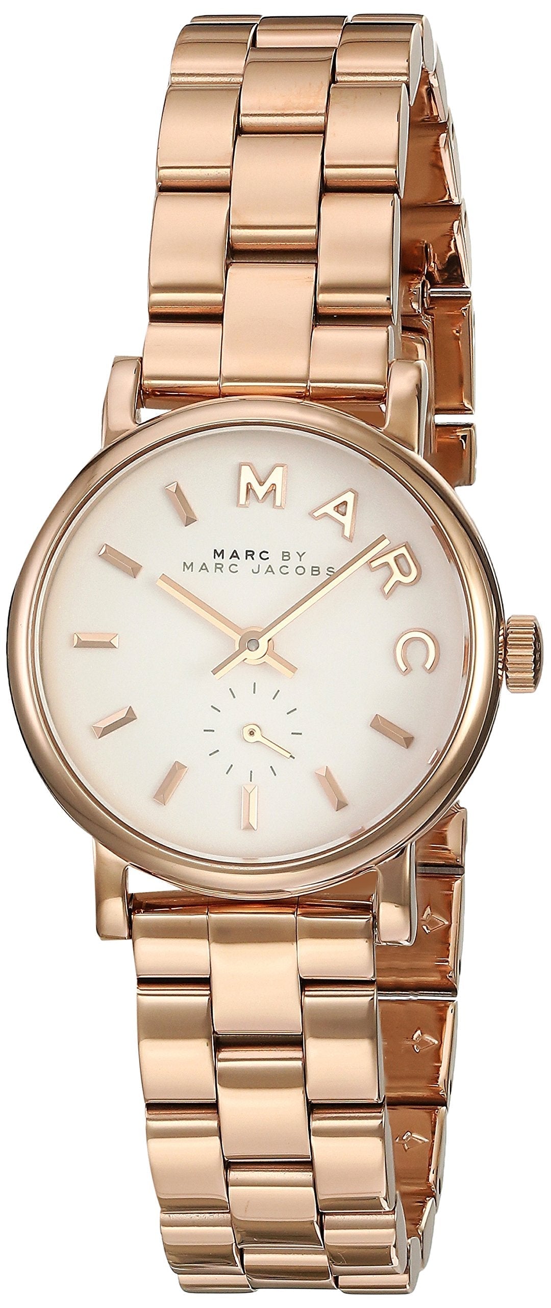Marc Jacobs Marc Baker White Dial Rose Gold Stainless Steel Watch for Women - MBM3248