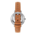 Fossil Jacqueline Three Hand Date Luggage Blue Dial Brown Leather Strap Watch for Women - ES4274