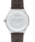Movado Heritage Moonphase Blue Dial Brown Leather Strap Watch For Women - 3650009
