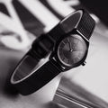 Calvin Klein Minimal Black Dial Black Mesh Bracelet Watch for Women - K3M234B1