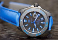 Tag Heuer Aquaracer Calibre 5 Automatic Titanium Blue Dial Blue Nylon Strap Watch for Gents - WAY208B.FC6382