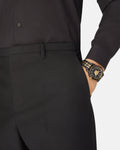 Versace Palazzo Empire Black Dial Two Tone Steel Strap Watch for Men - VERD01119