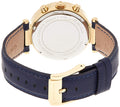 Michael Kors Parker Gold Dial Blue Leather Strap Watch for Women - MK2280