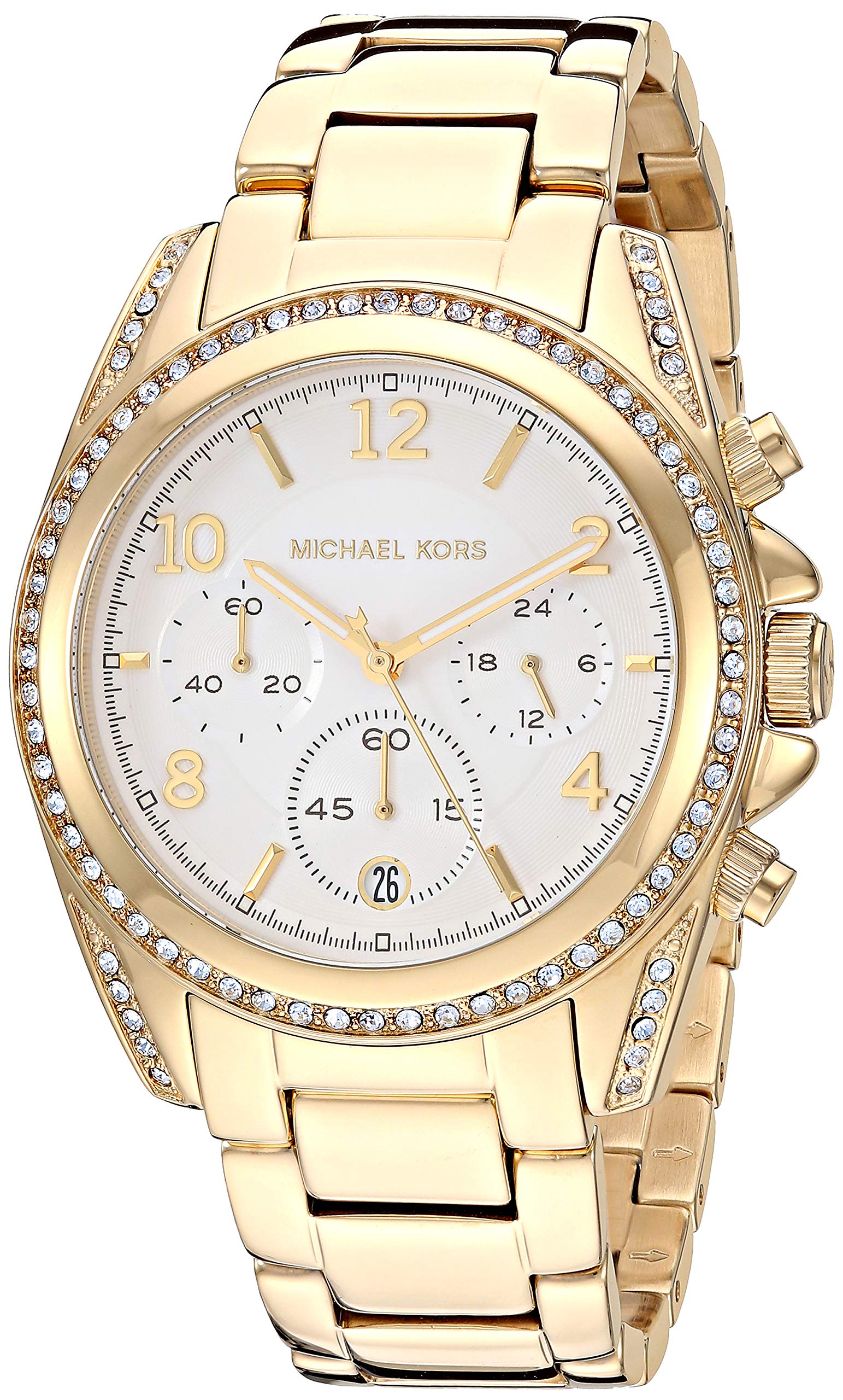Michael Kors Runway Gold Dial Gold Steel Strap Watch for Women - MK5166