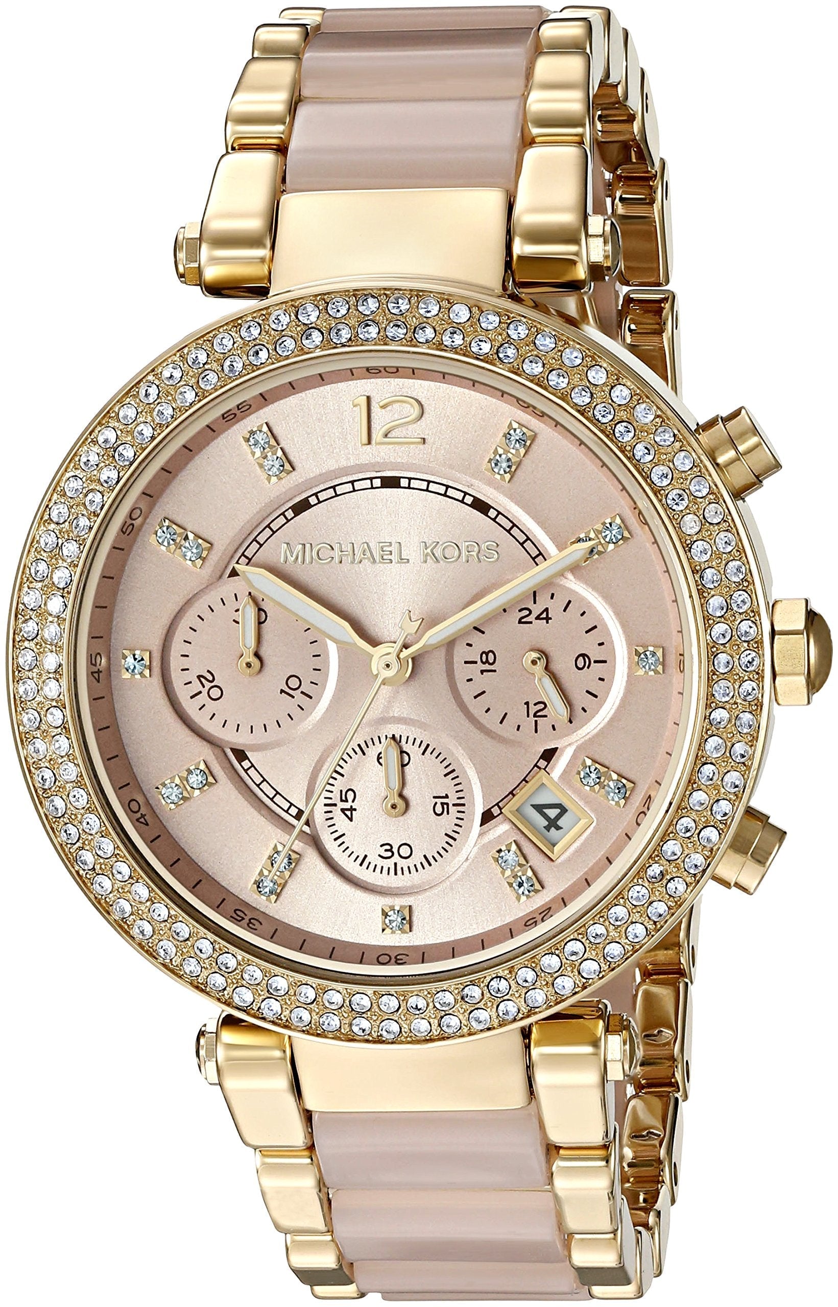 Michael Kors Parker Gold Dial Two Tone Steel Strap Watch for Women - MK6326