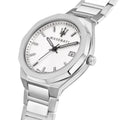 Maserati Stile 3H White Dial Stainless Steel Watch For Men - R8853142005