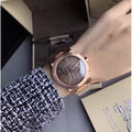 Burberry The City Grey Dial Rose Gold Steel Strap Unisex Watch - BU9754