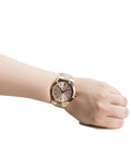Michael Kors Slim Runway Rose Gold Dial Two Tone Steel Strap Watch for Women - MK4294