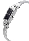 Bulova Classic Collection Black Dial Silver Steel Strap Watch for Women - 96L138