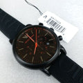 Emporio Armani Luigi Chronograph Black Dial Black Rubber Strap Watch For Men - AR11024