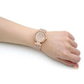 Michael Kors Parker Pink Dial Two Tone Steel Strap Watch for Women - MK6110