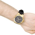 Michael Kors Dylan Chronograph Black Dial Black Rubber Strap Watch for Men - MK8445