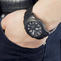 Marc Jacobs Larry Black Dial Black Stainless Steel Strap Watch for Men - MBM5052