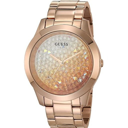 Guess Crush Rose Gold Dial Rose Gold Steel Strap Watch for Women - GW0020L3