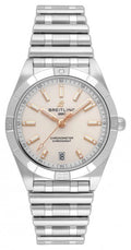 Breitling Chronomat Automatic 36 White Dial Silver Steel Strap Watch for Women - A10380101A2A1