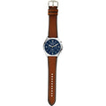 Fossil Forrester Chronograph Blue Dial Brown Leather Strap Watch for Men -  S5607